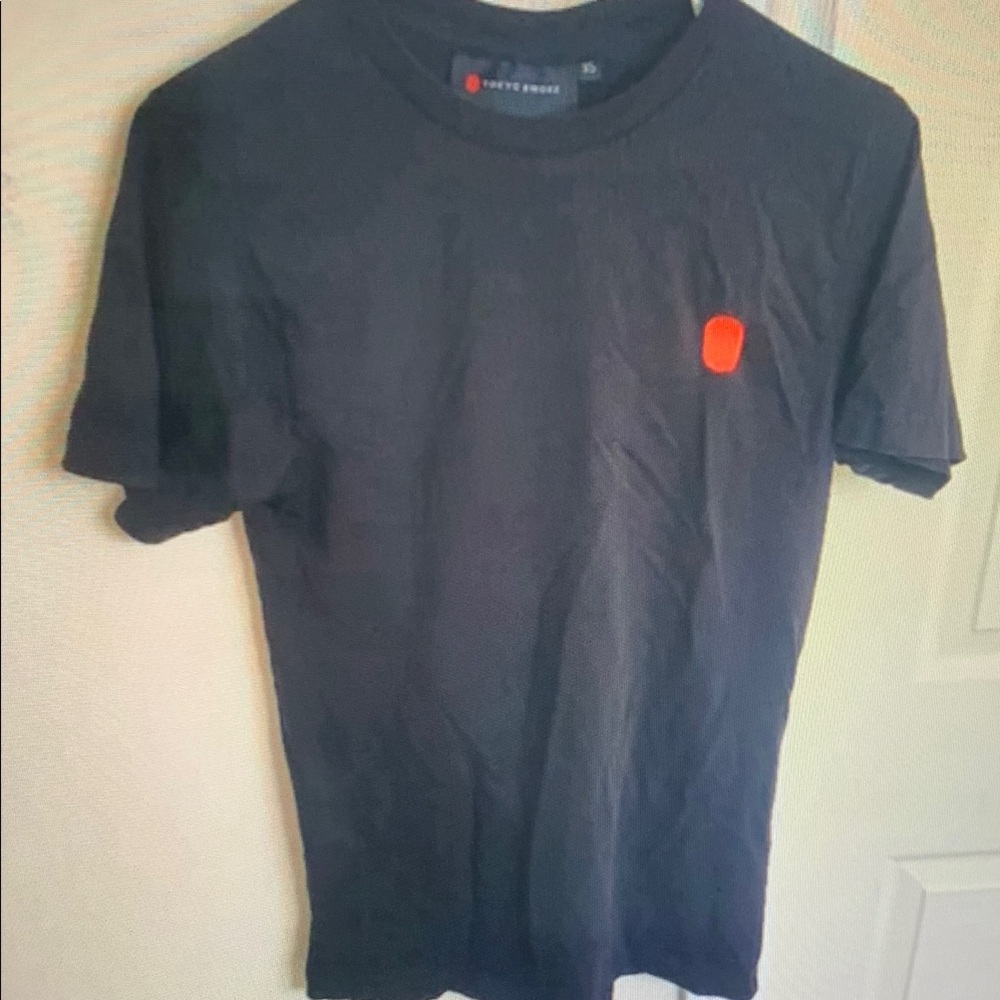 Men's Black T-Shirt with Red Accent